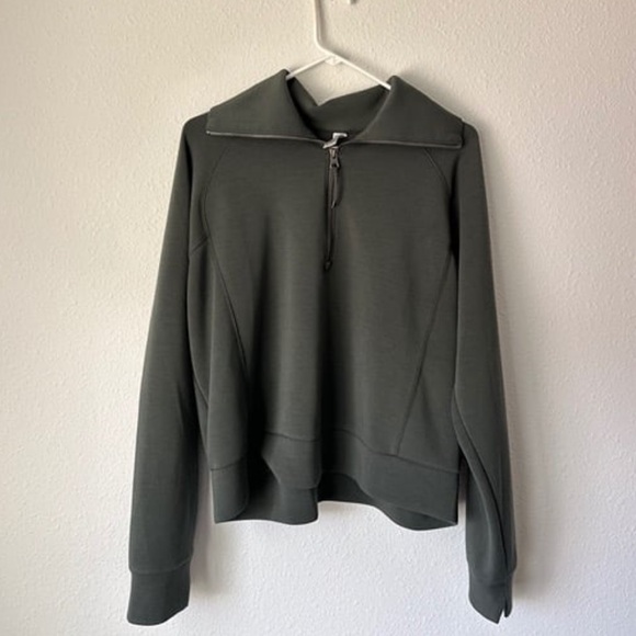 SPANX AirEssentials Dark Grey Half Zip-Up Sweater - XL - Picture 1 of 4